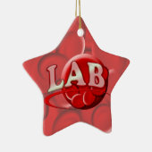 RBC LABORATOORY LOGO RED BLOOD CELLEN KERAMISCH ORNAMENT (Rechts)