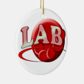 RBC LABORATOORY LOGO RED BLOOD CELLEN KERAMISCH ORNAMENT (Rechts)