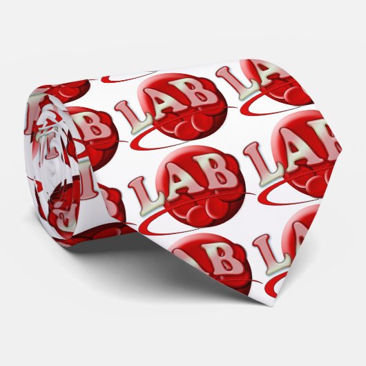 RBC LABORATOORY LOGO RED BLOOD CELLEN STROPDAS (Opgerold)