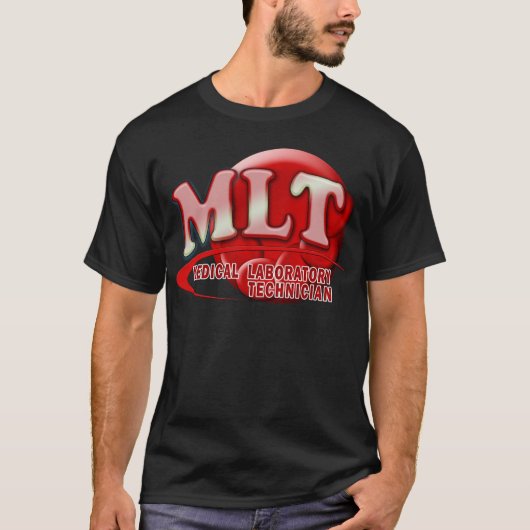 RBC MLT LABORATOORY SWOOSH LOGO - MED LAB TECH T-SHIRT (Voorkant)