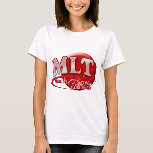 RBC MLT LABORATOORY SWOOSH LOGO - MED LAB TECH T-SHIRT (Voorkant)