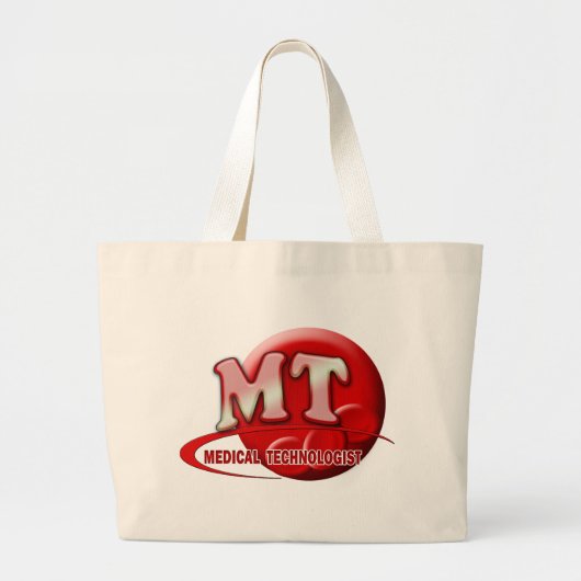 RBC MT LABORATORIUMSWOOSH LOGO - MEDISCHE TECH GROTE TOTE BAG (Voorkant)