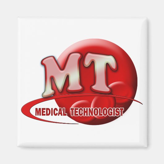 RBC MT LABORATORIUMSWOOSH LOGO - MEDISCHE TECH MAGNEET (Voorkant)