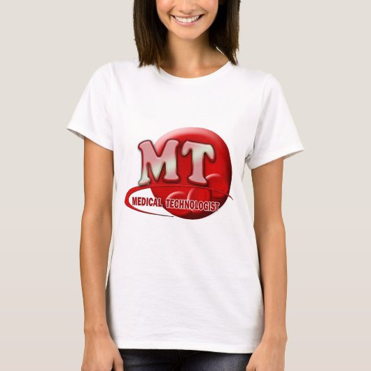 RBC MT LABORATORIUMSWOOSH LOGO - MEDISCHE TECH T-SHIRT (Voorkant)