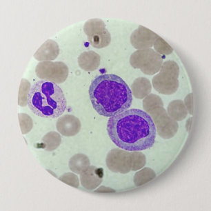 RBC's WBC's slide lab microscoop hematologie Ronde Button 4,0 Cm