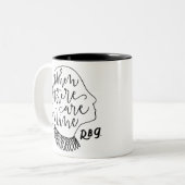 RBG, beruchte RBG, wanneer er negen zijn Tweekleurige Koffiemok (Voorkant links)