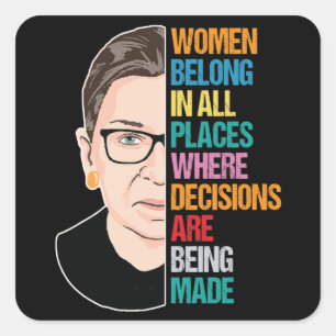 RBG citeert Ruth Bader Ginsburg Vierkante Sticker