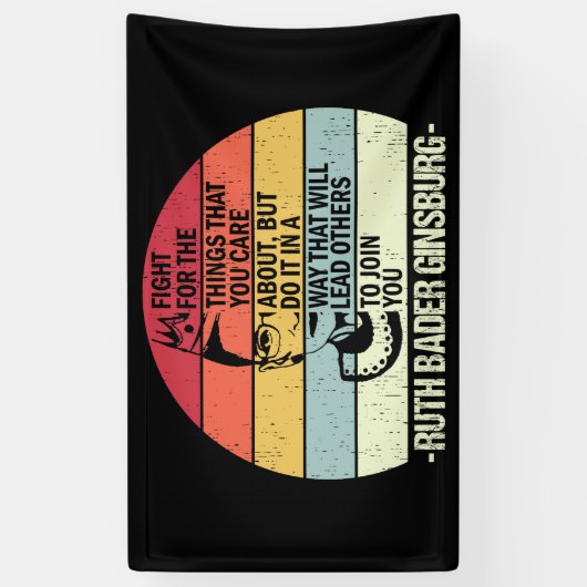 RBG citeert, vecht voor de dingen u om geeft Spandoek (Verticaal)
