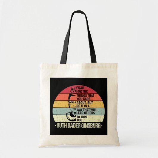 RBG citeert, vecht voor de dingen u om geeft Tote Bag (Voorkant)
