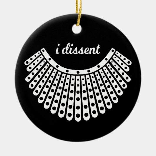 RBG Collar, Ruth Bader Ginsburg, I Dissent Keramisch Ornament (Voorkant)