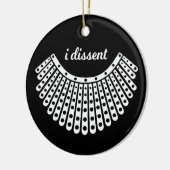 RBG Collar, Ruth Bader Ginsburg, I Dissent Keramisch Ornament (Links)
