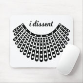RBG Collar, Ruth Bader Ginsburg, I Dissent Muismat (Met muis)