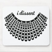 RBG Collar, Ruth Bader Ginsburg, I Dissent Muismat (Voorkant)