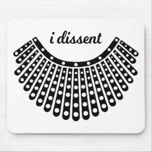 RBG Collar, Ruth Bader Ginsburg, I Dissent Muismat