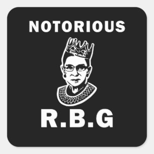 RBG - Eenvoudig, gedurfd en niet te stoppen femini Vierkante Sticker