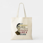 RBG/Frida Kahlo mashup - Fragile like a Bomb Tote Bag (Achterkant)