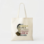 RBG/Frida Kahlo mashup - Fragile like a Bomb Tote Bag (Voorkant)