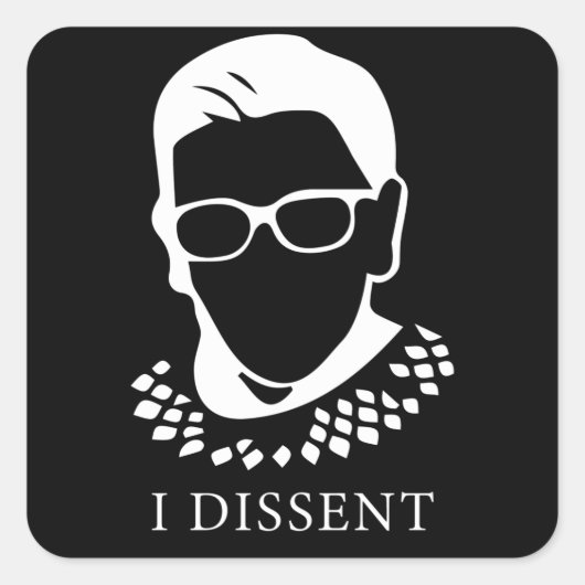 RBG: I Dissent Vierkante Sticker (Voorkant)