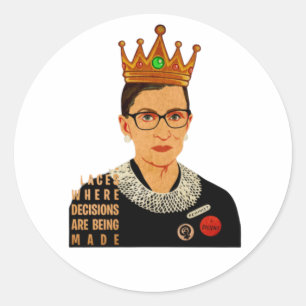 RBG I dissident Ruth Bader Ginsburg Ronde Sticker