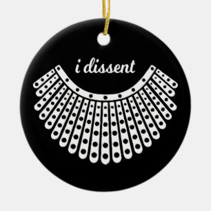 RBG-kraag, Ruth Bader Ginsburg, Ik ben het oneens Keramisch Ornament