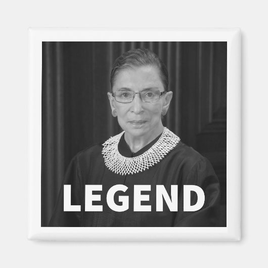 RBG "LEGEND" Magnet (Ruth Bader Ginsburg) (Voorkant)
