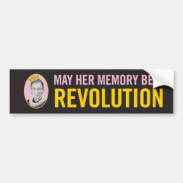 RBG / Moge haar herinnering een revolutie zijn Bumpersticker