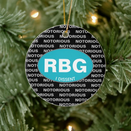 RBG Notorious I Dissing Custom Kerstmis Keramisch Ornament (Boom)
