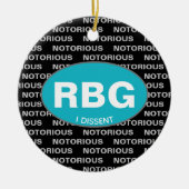 RBG Notorious I Dissing Custom Kerstmis Keramisch Ornament (Voorkant)