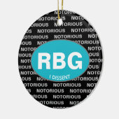 RBG Notorious I Dissing Custom Kerstmis Keramisch Ornament (Links)