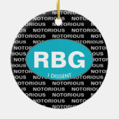 RBG Notorious I Dissing Custom Kerstmis Keramisch Ornament (Achterkant)
