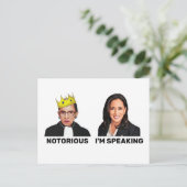 RBG Notorious Kamala Harris Ik spreek Briefkaart (Staand voorkant)