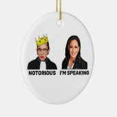 RBG Notorious Kamala Harris Ik spreek Keramisch Ornament (Rechts)