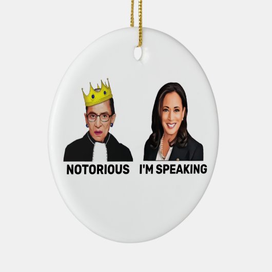 RBG Notorious Kamala Harris Ik spreek Keramisch Ornament (Rechts)