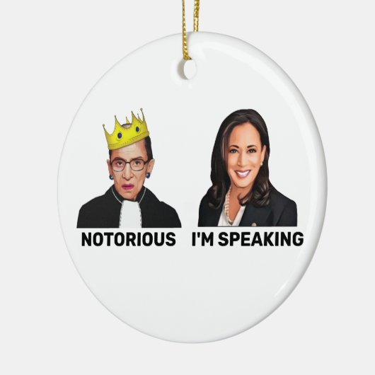 RBG Notorious Kamala Harris Ik spreek Keramisch Ornament (Links)