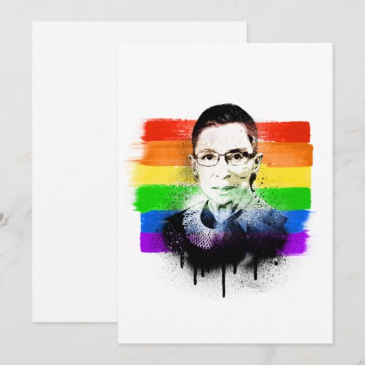 RBG Pride Flag Graffiti Feestdagenkaart (Voorkant / Achterkant)