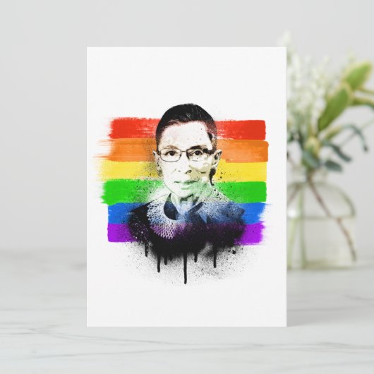 RBG Pride Flag Graffiti Feestdagenkaart (Staand voorkant)