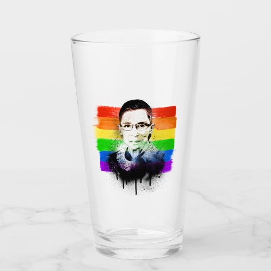 RBG Pride Flag Graffiti Glas (Voorkant)