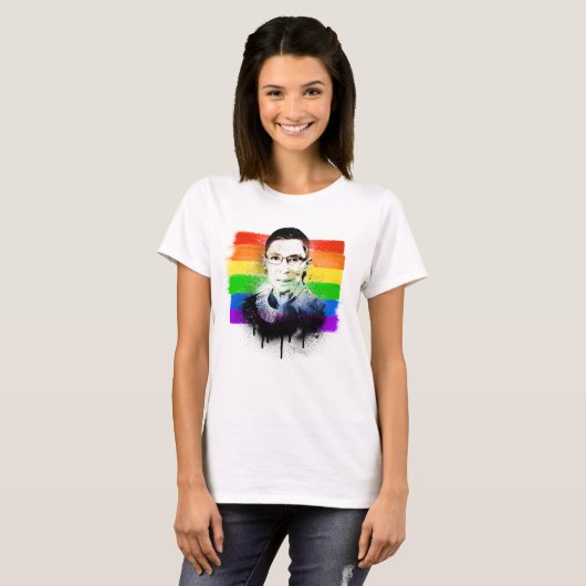 RBG Pride Flag Graffiti T-shirt (Voorkant volledig)