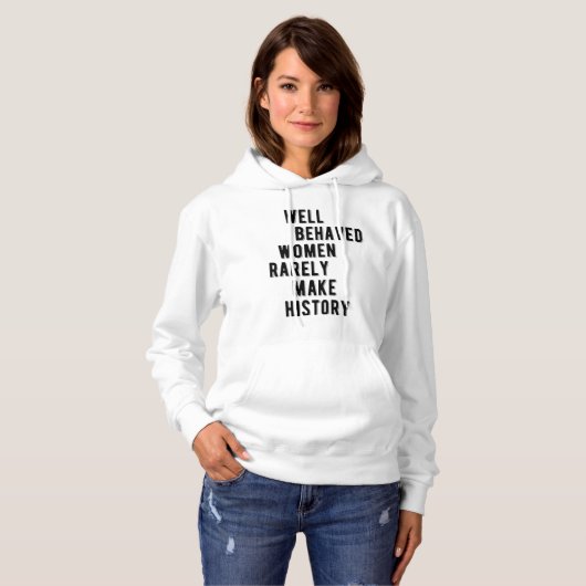 RBG Quote, goed gegedragen vrouwen maken zelden ge Hoodie (Voorkant volledig)