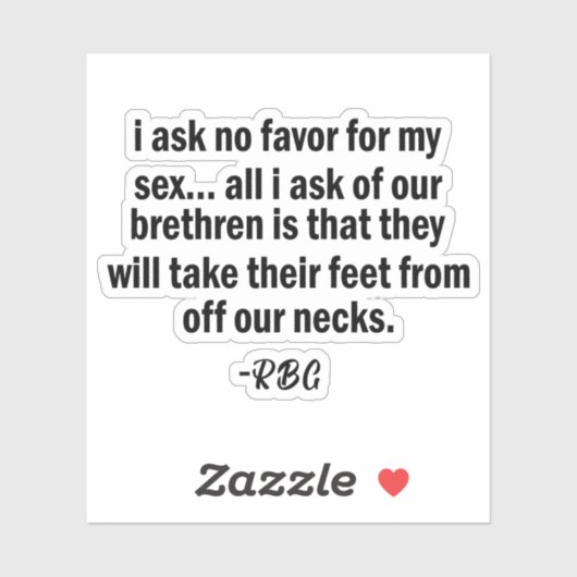 Rbg Quotes, beruchte RBG, Ruth Badger Ginsburg Sticker (Vel)