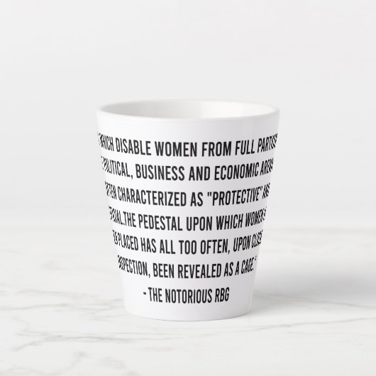 Rbg Quotes, Rbg Mok, Ruth Bader Ginsburg Latte Mok (Voorkant)