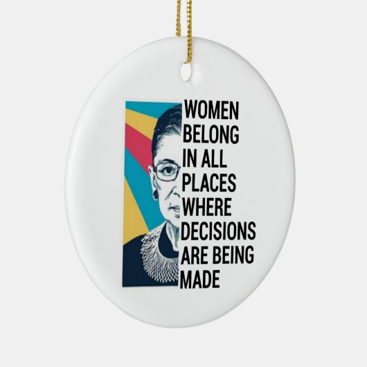 Rbg Quotes, Ruth Bader Ginsburg Quote Keramisch Ornament (Rechts)