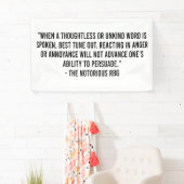 Rbg Quotes, wanneer een ondoordacht of onvriendeli Spandoek (Insitu)