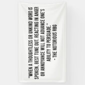 Rbg Quotes, wanneer een ondoordacht of onvriendeli Spandoek (Verticaal)