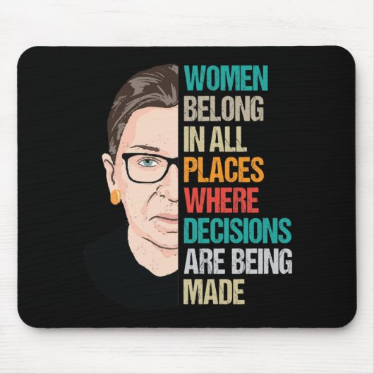 RBG, RBG Quote, Ruth Bader Ginsburg Muismat (Voorkant)