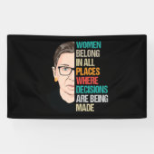 RBG, RBG Quote, Ruth Bader Ginsburg Spandoek (Horizontaal)
