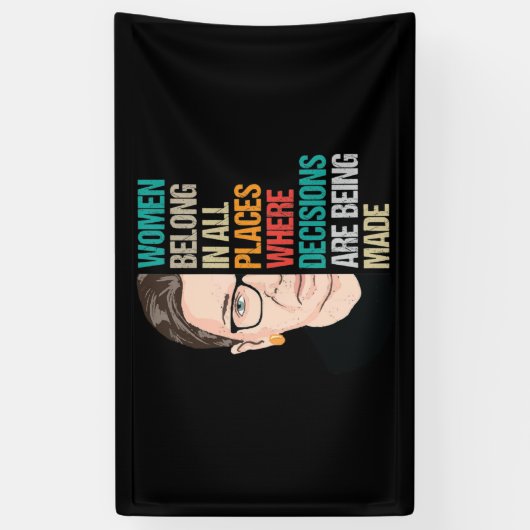 RBG, RBG Quote, Ruth Bader Ginsburg Spandoek (Verticaal)