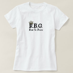 RBG Rest in power, wit T-shirt