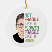 RBG Ruth Bader Ginsburg als een ventilator Keramisch Ornament (Voorkant)