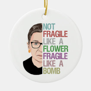 RBG Ruth Bader Ginsburg als een ventilator Keramisch Ornament
